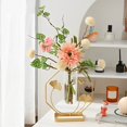 thumbnail image 4 of Metal Frame Tube Vase Tube Glass Planter Terrarium Geometric Metal Frame Vase 19.5x21x7.5cm  Hexagonal, 4 of 4