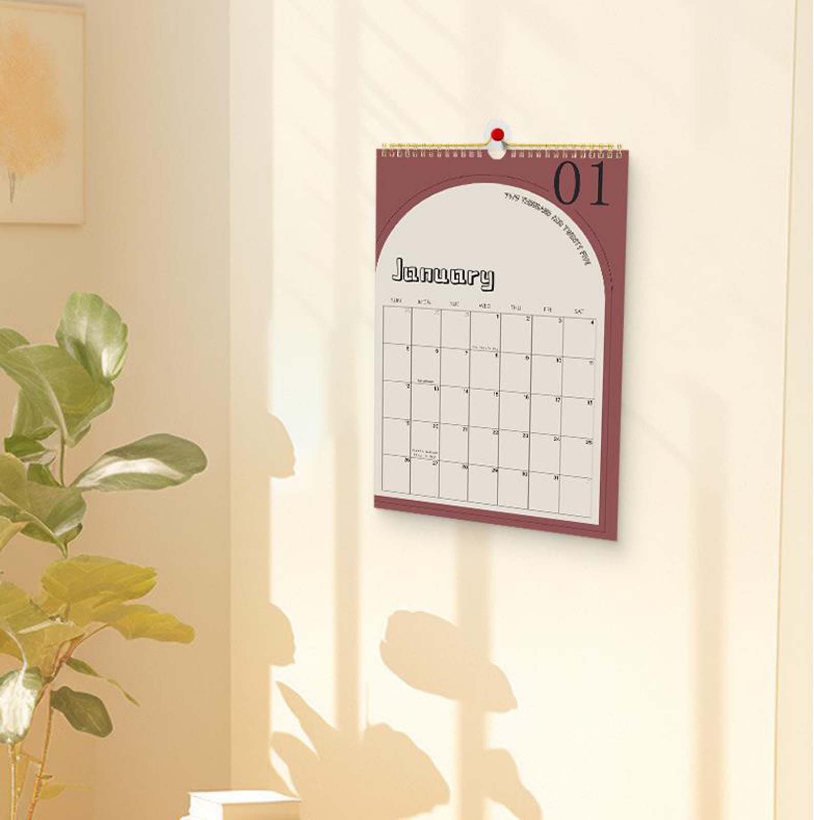 Fiudx Calendario de Pared 2025, Planificador de Escritorio con Diseño ...