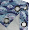 thumbnail image 4 of Ambesonne Paisley Grommet Curtain, Feather and Wavy Design, 50" x 120", Pale Blue Navy Blue, 4 of 6