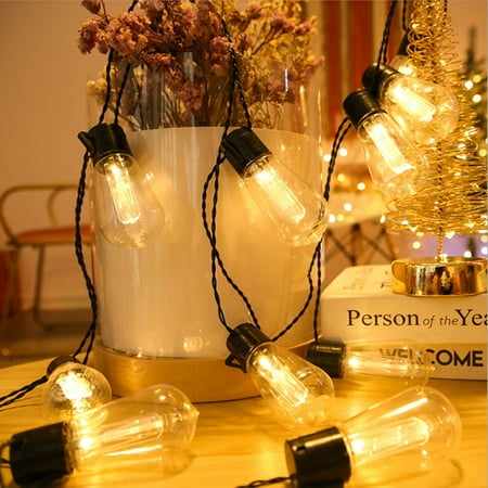 

Ledander Edison light bulb string，Solar LED String Lights from Bulb Strings Waterproof Decorative Lights for Party Decorations Garden Yard Balcony，Party Wedding(color-10 lights)