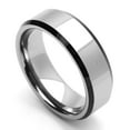 thumbnail image 2 of Men Women Tungsten Carbide Wedding Band Ring 8mm Comfort Fit Beveled Edges Flat Tungsten Ring, 2 of 3
