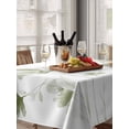 thumbnail image 6 of Sage Green Flowers Table Cloth, Watercolor Retro White Floral Leaves Waterproof Tablecloth for Rectangle Tables, Reusable Washable Fabric Table Cover for Restaurant Kitchen Dining Tables 52"x70", 6 of 6
