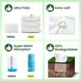 thumbnail image 4 of Toallas faciales desechables Elvira (100 unidades), biodegradables, ultrasuaves y gruesas para piel sensible, toallitas desmaquillantes secas, sin pelusa., 4 of 9