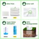 thumbnail image 4 of Toallas faciales desechables Elvira (100 unidades), biodegradables, ultrasuaves y gruesas para piel sensible, toallitas desmaquillantes secas, sin pelusa., 4 of 9