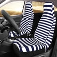 thumbnail image 2 of Vsdgher Navy Blue And White Stripes Automotive Seat Covers for Cars Trucks and SUVs – Car Seat Covers for Truck Seat Protectors Set of 2, 2 of 7
