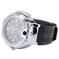 thumbnail image 3 of Refillable Butane Lighter Watch Quartz Cigar Timepiece Black, 3 of 8