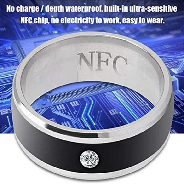 Smart Ring, No Charge And Depth Waterproof Universal Wear Smart Ring, Magic  Wearable Device Universal Ring For Mobile Phone, Nfc Smart Rings(size 12)2