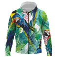 thumbnail image 1 of Sudadera con capucha y estampado 3D de animales de la jungla para hombre y mujer, informal y cómoda, estilo Harajuku, para primavera y otoño, con cremallera., 1 of 6