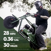 FRP Basic Package GMB100 Gas Powered Mini Dirt Bike 99CC for Adult and Older Youth, 28MPH Off Road Motorcycle, Weight Support Up to 220 LBS - Green
