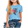 thumbnail image 4 of Babcutegg Independence Day Patriotic Graphic T-Shirt With Soft Cotton Fabric, Classic Round Neck And Short Sleeves For Everyday Wear Red Size 3, 4 of 5