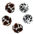 thumbnail image 4 of Walbest 5 Pieces Plush Soft Ball Cat Faux Fur Patch Puff Pom Balls Cat Toy with Catnip for Playing with Your Cats,1.38 Inches (Zebra and Leopard Style), 4 of 7