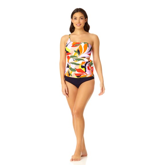 Anne Cole - Women's Asymmetrical Side Tie Tankini Swim Top
