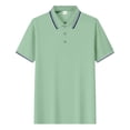 thumbnail image 2 of GEWSEY Men's Polo Shirts Classic Short Sleeve Polo T Shirts Cotton Pique Casual Summer Fashion Golf Shirt (Light Green, 3XL), 2 of 9
