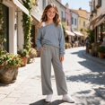 thumbnail image 5 of newwalpole Girls Cropped Sweatshirt Off Shoulder Long Sleeve Casual Crop Top | Cute Loose Fit Pullover Solid Color Y2K Trendy Shirt for Daily School Wear(Sky Blue,9-10 Years), 5 of 7