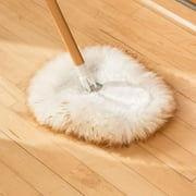 Lamb's Wool Wedge Mop for Floor or Ceiling Natural Lanolin Dust Magnet USA Made