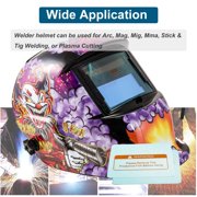 iMeshbean Pro Solar Auto Darkening Welding Helmet, Arc Tig Mig Mask Grinding Hood w/2 Lens & Bag