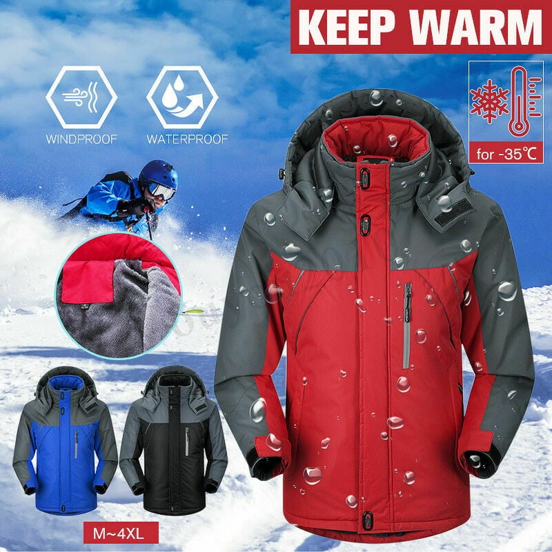 Mden Women's Waterproof Ski Jacket Outdoor Windproof Fleece Insulated Snowboard Rain Jacket 