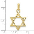 thumbnail image 2 of 18mm 10k Solid Yellow Gold Religious Judaica Star of David Pendant Necklace Pendant for Women, 2 of 2