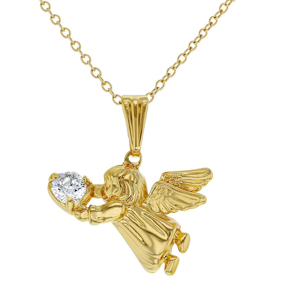 Angel Jewelry Pendant 14K Yellow Gold