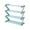 Light blue, variant on Qocolhg Z-Shaped 4 Tier Shoe Rack Organizer, Shoe Cabinet, Simple Aluminum Alloy Assembled Shoe Rack Save Space Slippers High Heels Home Dormitory Foldable Multi-Layer Storage, Light blue