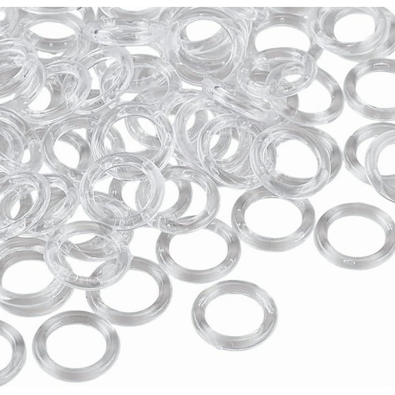 100 Pcs Clear Roman Curtain Rings 1/2inch Transparent O Rings Plastic Rings 13mm for Roman & Cafe Shades Circle Hook Craft Tool Hardware for DIY Blinds Handbag Car Seat Manual Handbag