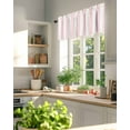 thumbnail image 2 of Pink White Geometric Stripes Kitchen Valances for Windows Minimalist Modern Art Valance Curtains&nbsp; for Kitchen /Living Room/Bedroom/ Bathroom Decor, 42"x12 " ,Rod Pocket 1 Panel,, 2 of 7
