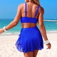 thumbnail image 5 of HAIJIE Beach Coverups Women Bathing Suit Swimwear Built In Bra Plus Size Control Tank Tops Swimsuit Bikini Swimsuits Cover Ups Summer Dress for Women Wife Tops with Boyshorts (Blue,XL), 5 of 5