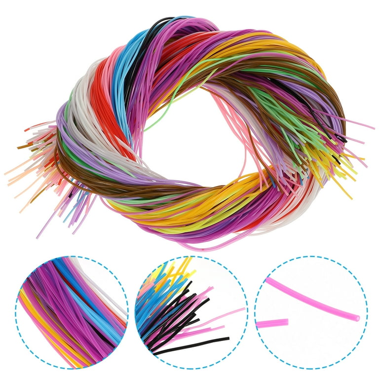 200pcs 20 colors Weaving Strings PVC Lacing String Craft String Multi-color  DIY Craft Cord Jewelry Making Rope 