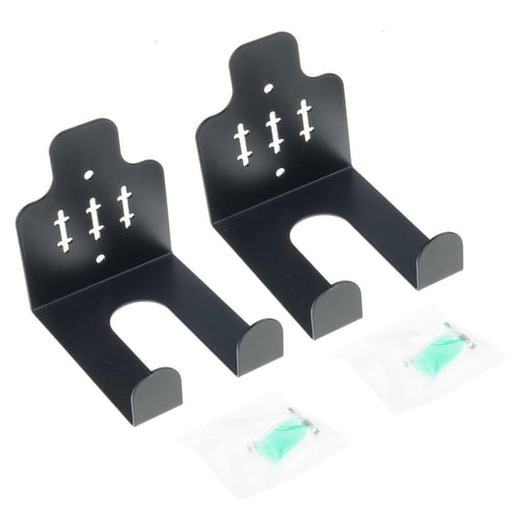 Necvior 2pcs Space Efficient Gym Storage Accessories Vertical Barbells Wall Mount Set