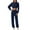 Navy, variant on Womens Lounge Set Sevevn Women 2 Piece Outfits Sweatsuit Set Twist Front Cropped Sweatshirt Wide Leg Sweatpant Lounge Set Tracksuit