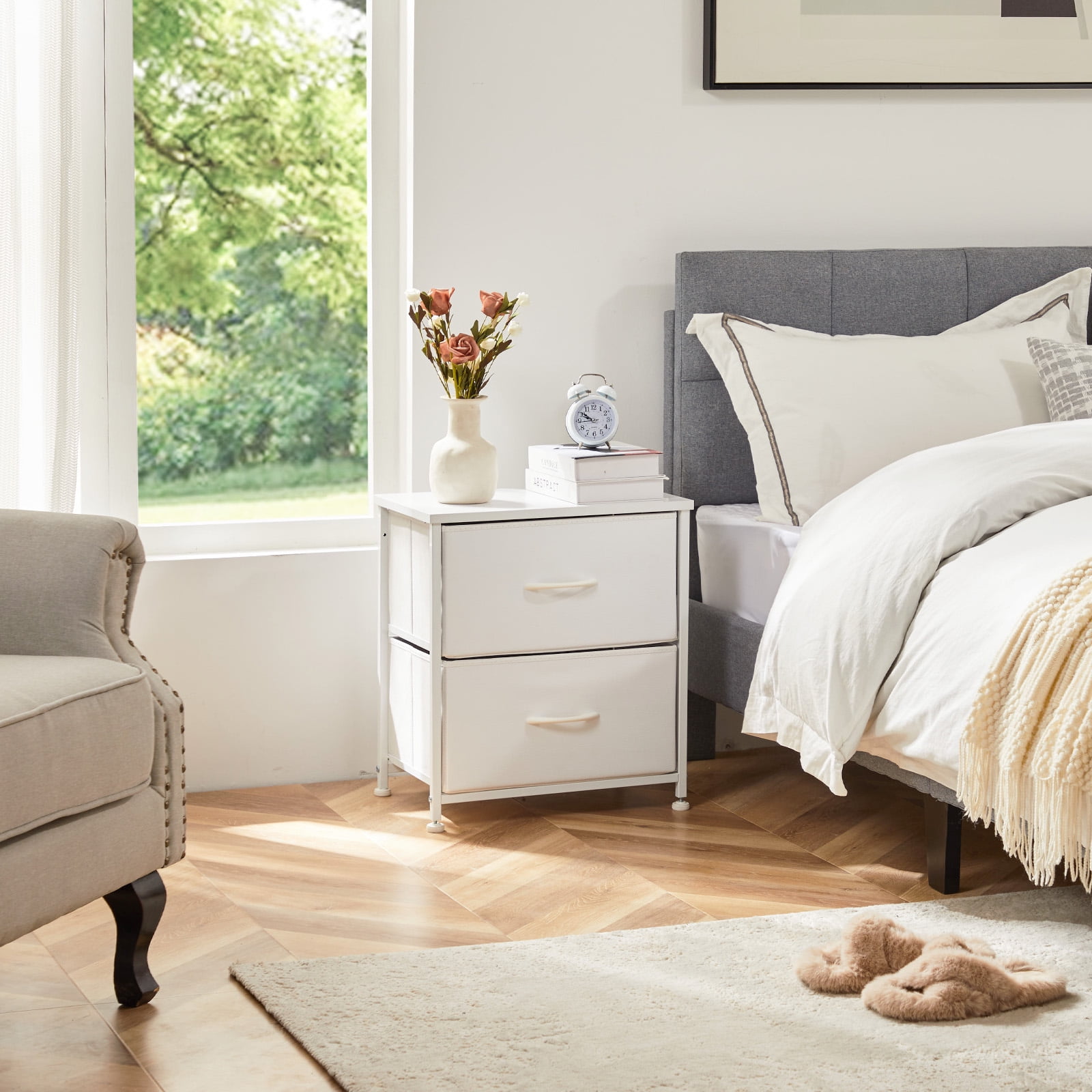 MAYEERTY Drawers Dresser Chest of Drawers,Metal Frame and Wood Top