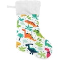 thumbnail image 6 of SKYSONIC Christmas Stockings 1PCS,Cute Dinosaur Big Xmas Stockings Gift Decorations and Party Supplies,Used for Fireplace Decoration Socks Christmas Tree Decoration, 6 of 7