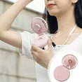 thumbnail image 1 of Boovnll Usb Handheld Fan- Reversible Base- Vertical Blowing- 3 Wind Speeds- Mini Desktop Rechargeable Brushless Folding Easy Storage Small Fan, 1 of 8