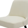 thumbnail image 3 of MINCETA Dining Chair,Morden Wood Leg Upholstered Kitchen Chair Set of 2,PU in Gream White, 3 of 10