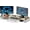 Maple, variant on Black Dual Monitor Stand Riser with Storage Drawer