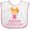 White and Pink, variant on Inktastic Future Lacrosse Star Girl Girls Baby Bib