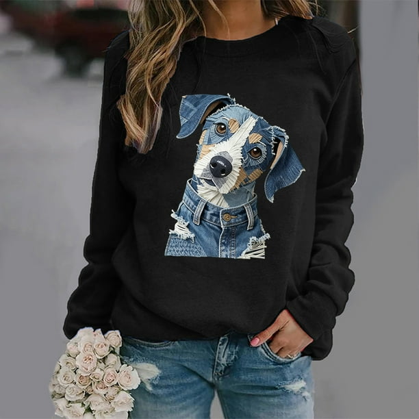TaTaai Hoodies Shirts for Women Early Fall Long Sleeve Tops Vintage Graphic Outfits Tops Fashion Pullover Tees Gift