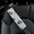 thumbnail image 4 of WYYP Flowers Fabric Watercolor Painting Comfortable Car Seat Strap Pads Protect You Neck and Shoulder from The Seat Belt Rubbing Ideal for Car Interior Accessories 1Pcs, 4 of 5