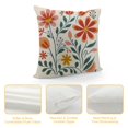 Creowell Flower Leaves White Background Pillow Cases with Zipper Home