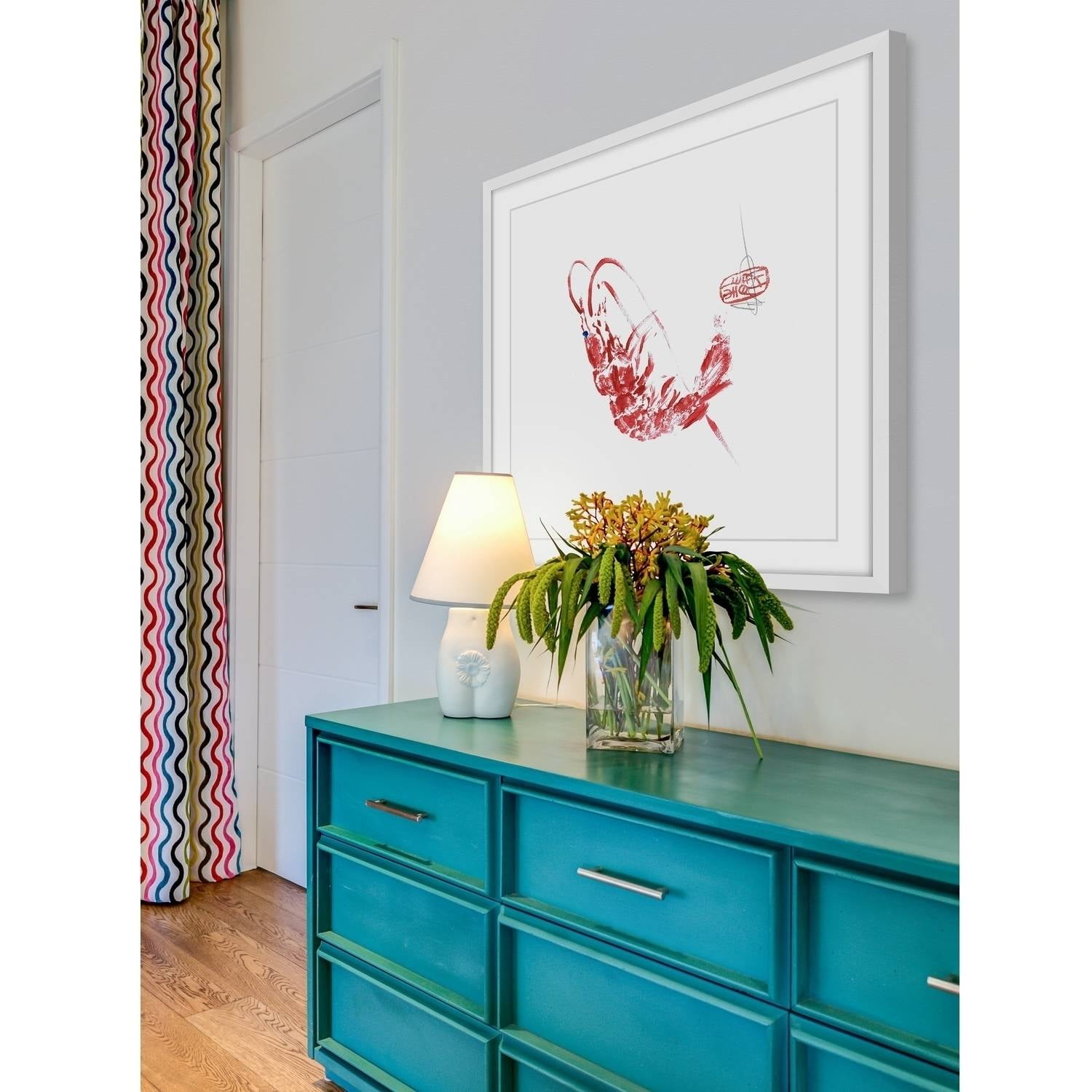 "Crevette" Framed Painting Print