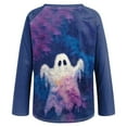 thumbnail image 6 of Godom Women's Halloween Pumpkin T-Shirt Funny Long Sleeve Pullover Tops for Ladies, 6 of 7