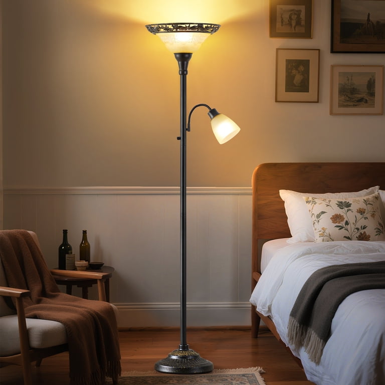 Natyswan 70" Victorian Dual-Head Floor Lamp photo 4