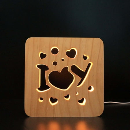 

Electricseller Portable Light Decoration on Clearance Bedroom Warm New Strange Decoration Night Light Couple Valentine s Day Gift Light Desktop Decoration Wooden Light