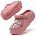 thumbnail image 2 of CERYTHRINA Gardener Platform Clogs Slippers Hight Heels Mules Clog Slip on Wedge Sandals Charm Butterfly, 2 of 4