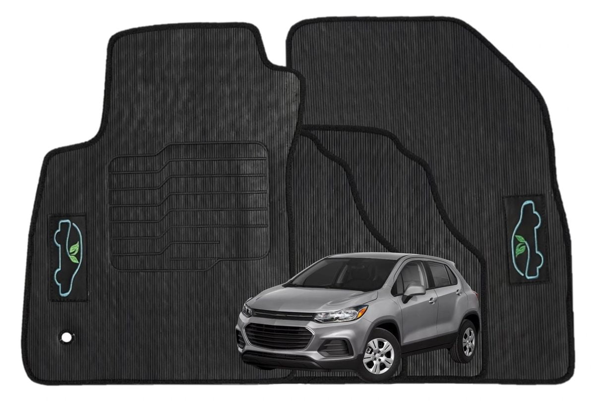 Floor Mats For 2013 to 2023 Chevrolet Trax and Buick Encore (Not for GX Models) All-Weather, Front and Rear, Black - ecoMats