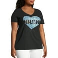 thumbnail image 3 of Just My Size Women's Plus Size Graphic Short Sleeve V-neck Tee, 3 of 5