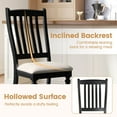 thumbnail image 5 of Costway Set of 2 Dining Chairs with Solid Wood Legs & Padded Seat Kitchen Side Chair Black, 5 of 8