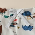 thumbnail image 4 of eczipvz 3t Summer Clothes Boy Toddler Baby Boy Clothes Shorts Set Dinosaur Print Shirt Short Sleeve Top Solid Shorts Summer Outfit White 3-4 Years, 4 of 7