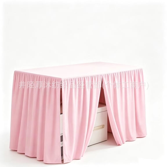 MudFree Teacher Desk Skirt 4.6 ft White Rose Lace Desk Decor, Table Skirt for Office Classroom Home Party Table Cover