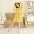 thumbnail image 3 of FORMRS Niños Bathrobe Unisex Hooded Robe Soft Plush Pajamas Sleepwear, Size 2-3T, Big Pink Stars Pattern, 3 of 7